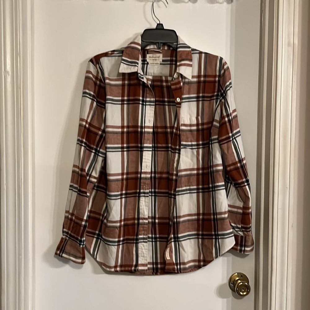 Original weatherproof vintage comfort stretch Red and White Button Down Shirt